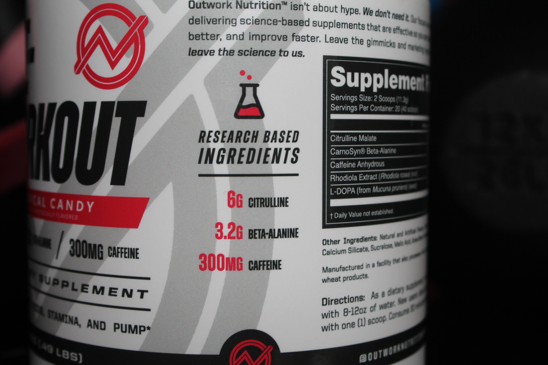  Outwork Nutrition Pre-Workout Supplement with