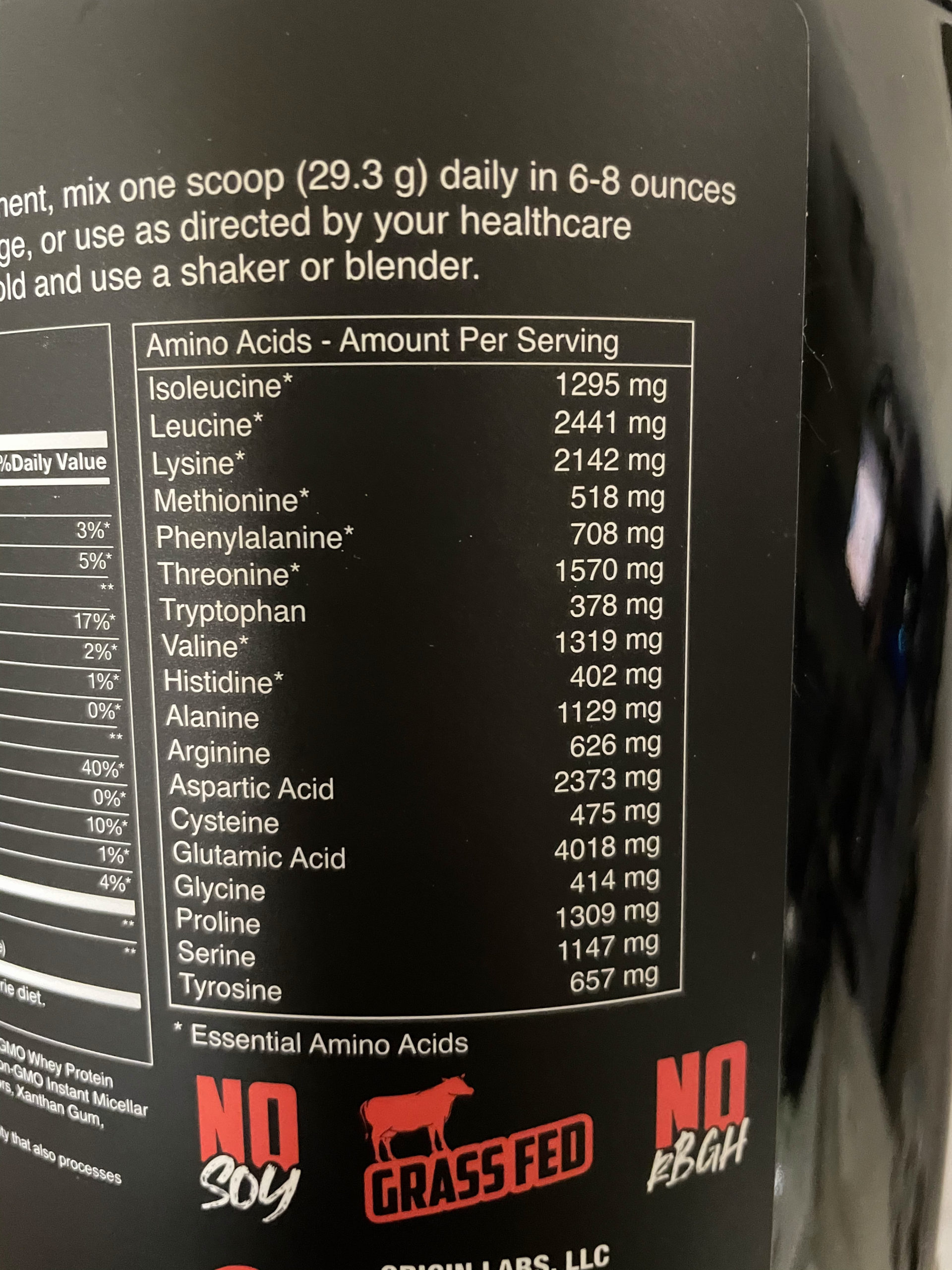 jocko molk nutrition facts